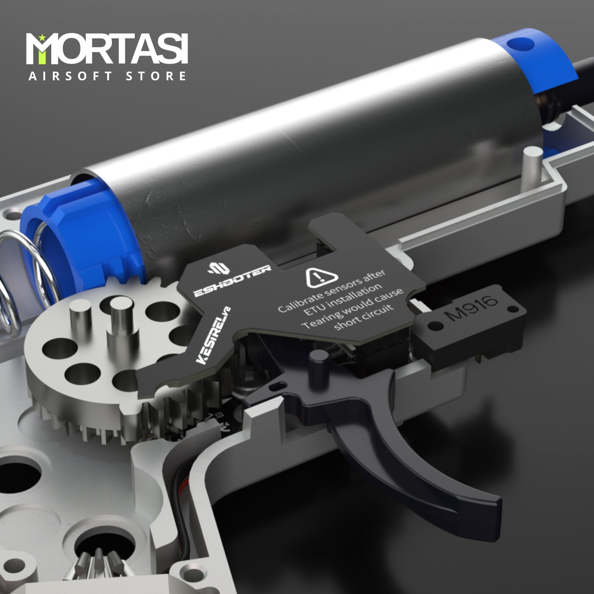 Eshooter Kestrel V2 ETU for Gearbox V2 - AEG Rear Wired