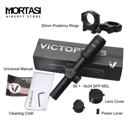 VictOptics 1-6x 24i Fiber S6 SFP Rifle Scope (OPSL33)